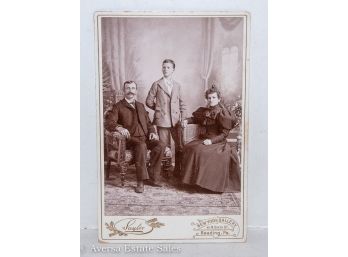 Cabinet Photo: Fabulous Victorian Family - Dad, Mom, And Son