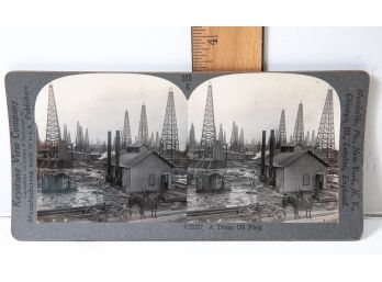 Stereoview - Texas Oil Field
