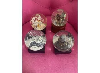Lot Of Four Snow Globes