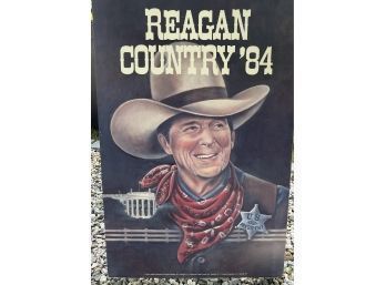 Ronald Regan In Cowboy Hat Print 84