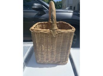 Tall Wicker Basket With Handle