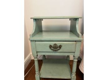 Charming Antique Painted Green Bedside Table (Sold Separate Matching Dresser And Bedside Table In This Sale)