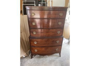 Beautiful Wood Dresser With Round Brass Pulls And Two Cedar Drawer Inserts, Very Special