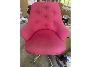 Hot Pink Swivel Chair -Apologies, This Item Is No Longer For Sale, Damaged Beyond Repair