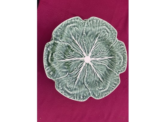 Set Of Four Bordallo Cabbage Design 12  Plates - Portugal