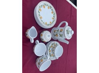 Lovely Coffee Tea Set With Dessert Or Lunch Plates