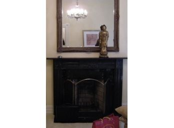Black Marble Fireplace ***As Is - Chips Potential Missing Pieces
