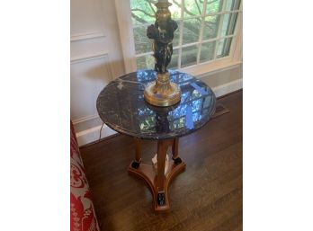 Stunning Regency Fruitwood With Black & Gold Trim With Black Marble Top (2 Of 2)