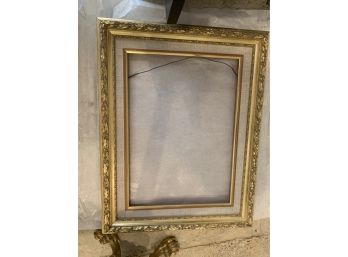 Gold And Beige Linen Picture Frame