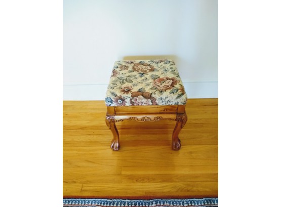 Ottoman/Stool With Storage Compartment, New