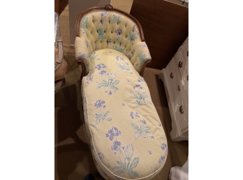 Antique Upholstered French Chaise Lounge