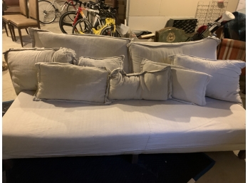 Large Oatmeal Futon Style Couch