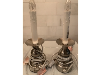 Pair Of Electric Candles On/off Switch
