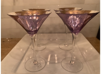 Gorgeous Violet Artland Martini Glasses