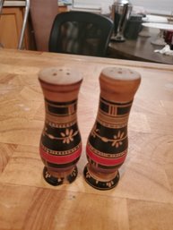 Wooden Salt & Pepper Shakers - Made In Mexico