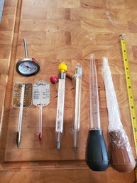 Lot Of Cooking Thermometer & Basters
