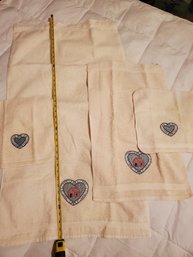 Set Of 4 Towels - Possibly Hand Embroidered