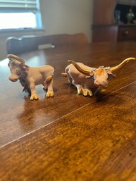 Pair Of Bull Figurines