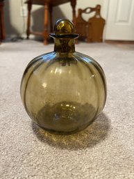 Lovely Tinted Glass Decanter With Stopper