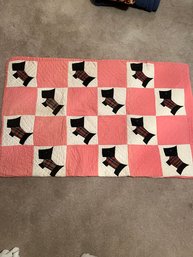Handmade Scottie Dog Quilt