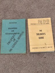 Vintage Booklets The Soldier's Guide And Fighting On Guadalcanal