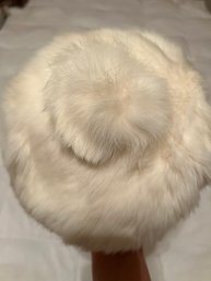 Vintage White Fur Hat