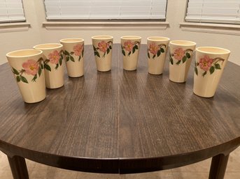 Vintage Franciscan Desert Rose Drinking Glasses Set Of 8