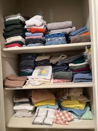 Linen Closet Full Of Towels And Wash Cloths