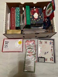 Box Full Of Unused Holiday Greeting Cards