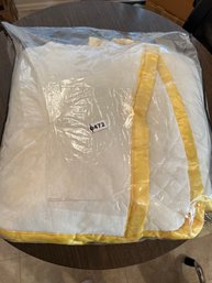 Quilted Thermal Blanket With Yellow Satin Lining