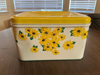 Vintage Indianaware Yellow Daisey Breadbox