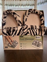 NEW SpaMassage Foot Massager In Zeebra Print