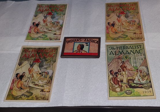 Lot KN- 5-3 Herbalist Almanacs Small Book Indians 1930s 1940s (IR)