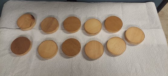 Lot 5-45 Small Round Antique Wood Measure Boxes (IR)