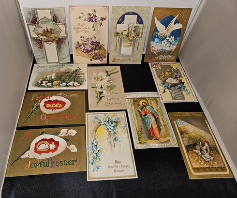 KN Lot 5-53 Dozen Antique Easter Postcards  (top 2-drawer)