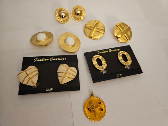 Lot 5-110 Goldtone Jewelry Lot Gucci Monogram, Buckles, Etc.(Top Lateral)