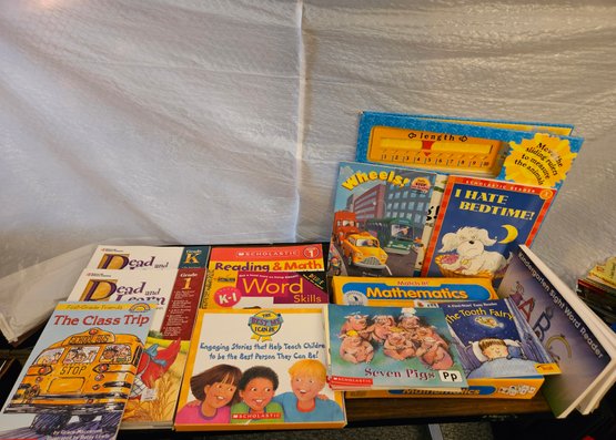 Lot 5-178 Preschool - Grade 1 Educational Books/Workbooks (On Glass Case End Of Table)