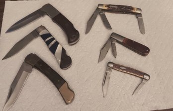 Lot 4-21 Six Folding Pocket Knives (TDLF)