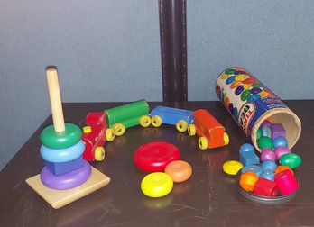 Lot 4-81 Wood Toys (tall Ind Rack)