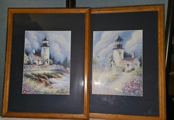 Lot 5-126 Pair Large Lighthouse Pictures (l Of Microfiche)