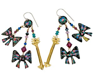 Vintage Lunch At The Ritz 'Bows And Arrows' Collector Earrings