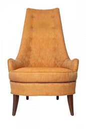 Mid Century, Hollywood Regency Style, Bernhardt, High Back Lounge Chair