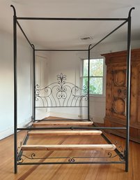 Vintage Wrought Iron Four Poster Bed Queen Size