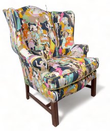 Baker Knapp And Tubbs Chippendale Wingback Arm Chair