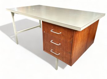 Mid Century 3 Drawer Desk In The Style Of George Nelson