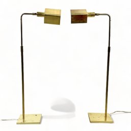 Pair Koch & Lowy Brass Plated Floor Lamps
