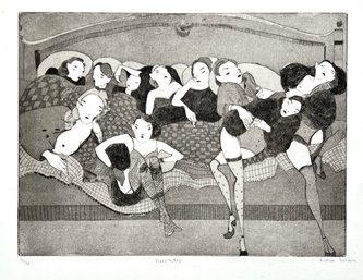 Andie Dinkin, 'prostitutes' Signed And Numbered, Limited Edition Etching