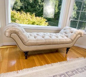 Larry Laslo For Directional Kiki Bench, French Tufted Chaise Lounge