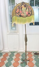 Exquisite P.E. Guerin Brass Ostrich Leg Floor Lamp
