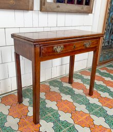 Folding Top, Gate Leg Games Table With Two Drawers